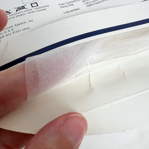 Vintage NEW GIVENCHY White Crystal Shimmery Ultra Sheer Control Top Pantyhose - Picture 13 of 13